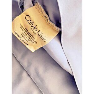 PAIR Vintage Calvin Klein Home Pillowcases 100% Combed Cotton Periwinkle Blue